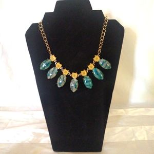Gold/Marble Aqua Necklace